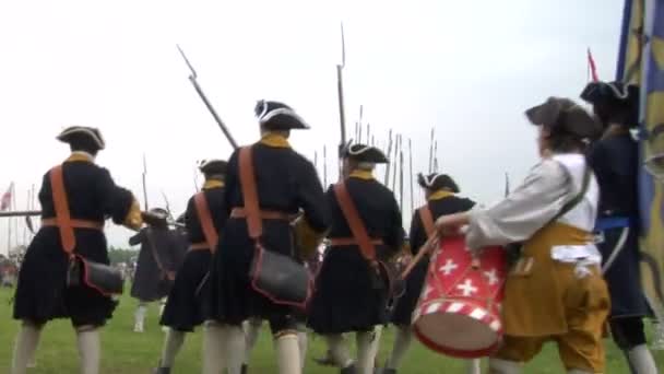 Savoian franska infanteri Battle — Stockvideo