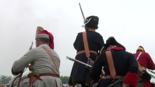 Batalla de infantería francesa de Saboya — Vídeo de stock