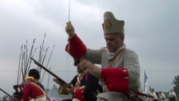 Savoian franska infanteri Battle — Stockvideo