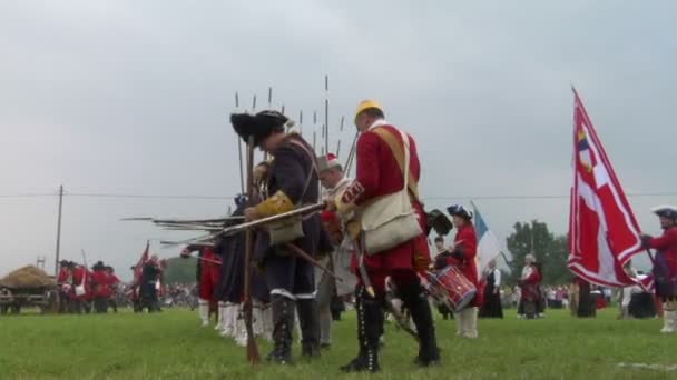 Batalha de infantaria francesa savoian — Vídeo de Stock