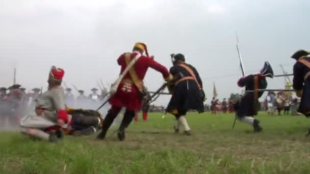 Savoian franska infanteri Battle — Stockvideo