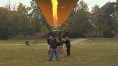 Balon Festivali sırasında sıcak hava balonları