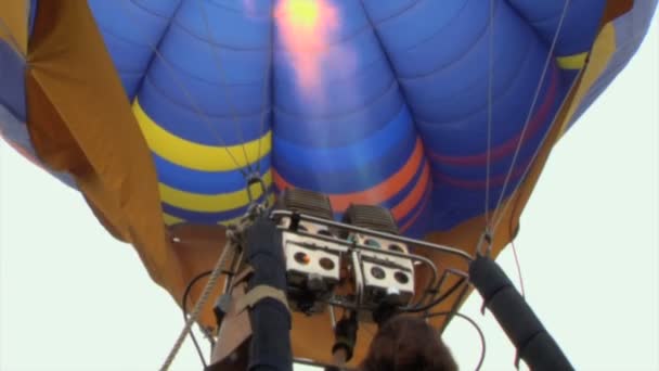 Hot air balloons during a Balloon Festival — Stock Video