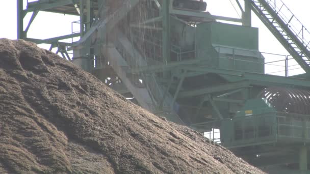 Machines working on a building site in slow motion — Stock Video