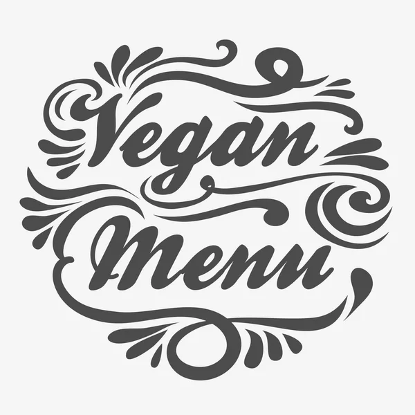 Typographic vintage poster. Vegan menu — Stock Illustration Typographic vintage poster. Vegan menu Vector Graphics