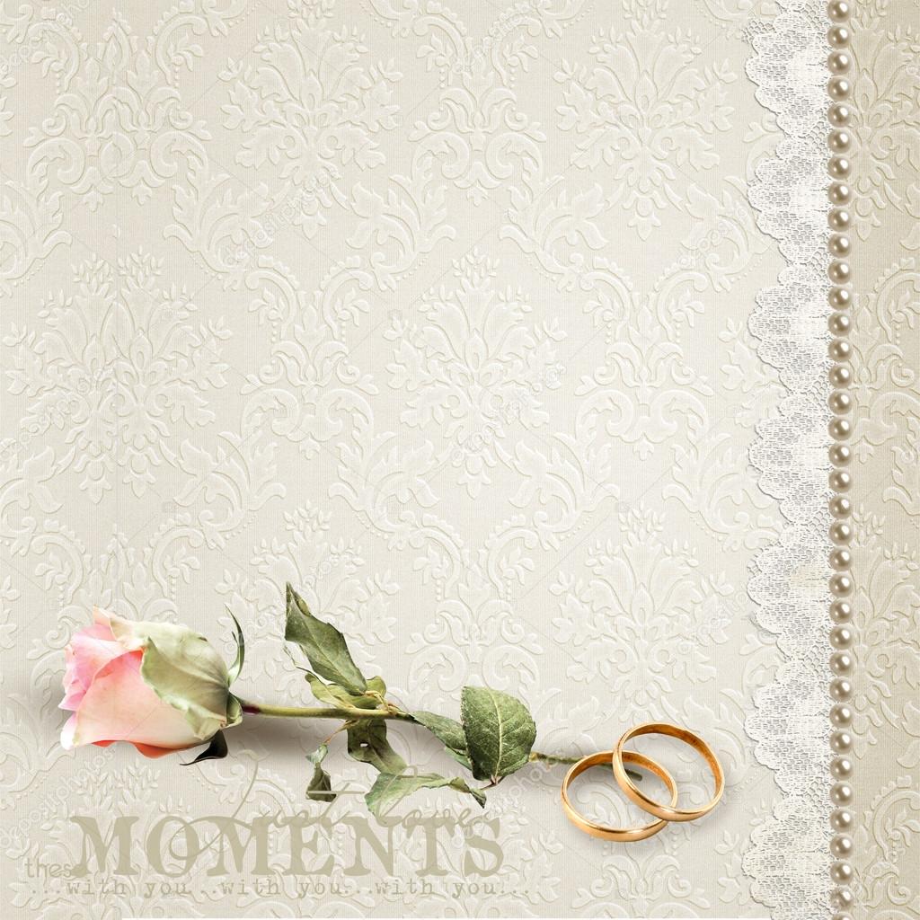 Beautiful wedding background with seat for a photo or the text in beige tones.