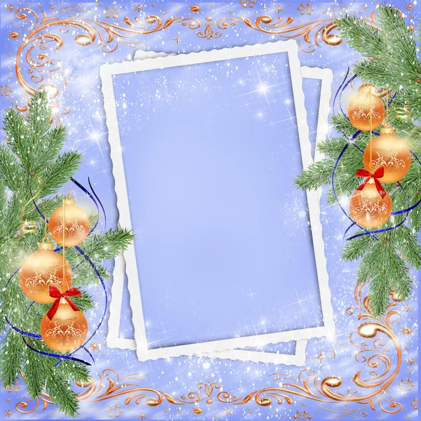 Christmas and New Year. Greeting card. — Stock Photo, Image