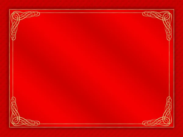 Red abstract background with gold accents. — Stock Photo, Image