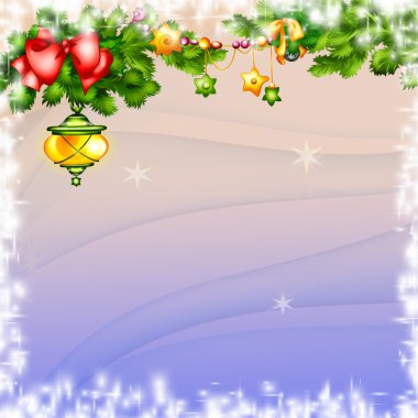 Noel ve yeni yıl. Tatil kartı.