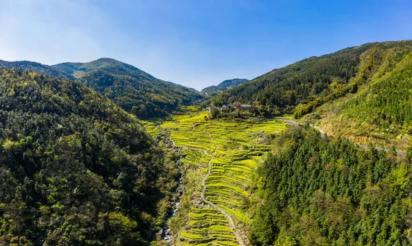 Chine Asiatique Terrace Montagnes — Photo