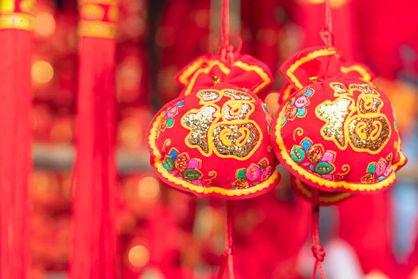 Close Shot Van Feestelijke Chinese Decoraties — Stockfoto