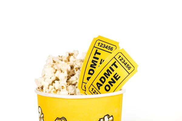Låda med Popcorn isolerade — Stockfoto