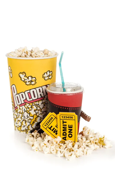 Schachtel Popcorn isoliert — Stockfoto