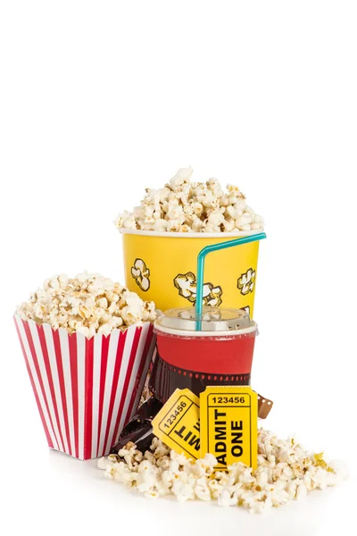 Schachtel Popcorn isoliert — Stockfoto