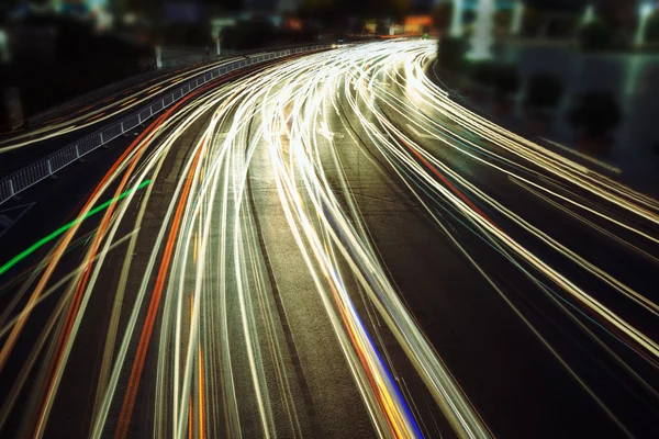 Voiture à grande vitesse dans le tunnel, Motion Blur — Photo