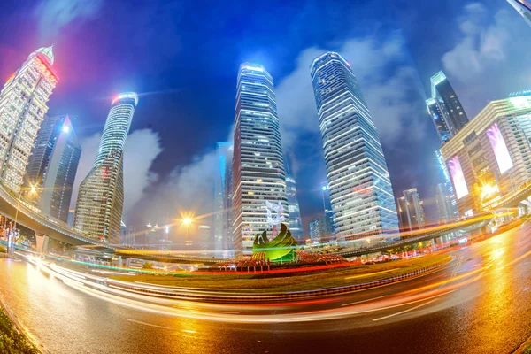 High-rises in Shanghai's new Pudong banking and business distric