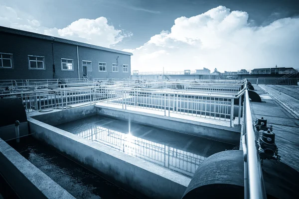 Modern urban wastewater treatment plant. — Stock Photo, Image