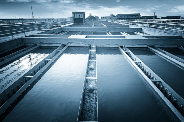 Modern urban wastewater treatment plant. — Stock Photo, Image