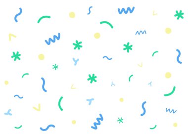 Şeklin, desenlerin, noktanın ve çizginin soyut yaratıcı modern arka planı. Kusursuz bir model. Renkli parlak renkli pankart. Vektör şablonu illüstrasyonu