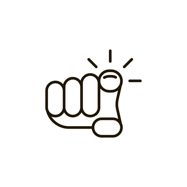Χέρι Δείκτη Στο Εικονίδιο Σας Σημείο Κατεύθυνση Δάχτυλο Σύμβολο Δρομέα — Διανυσματικό Αρχείο