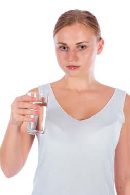 young holding a glass of water
