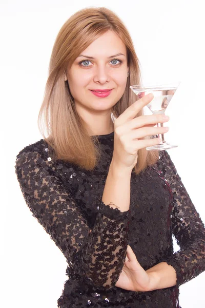 Woman and cocktail — Stock Photo, Image