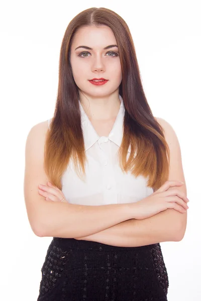 Young girl in a business suit — Stock Photo, Image