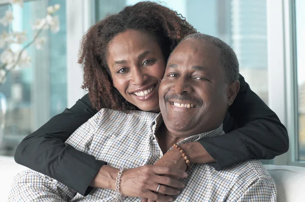 Middle-aged couple smiling