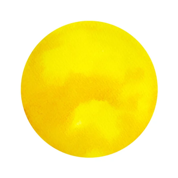 Gelbe Farbe Des Chakra Symbols Solarplexus Konzept Aquarellmalerei Handgezeichnetes Symbol — Stockfoto
