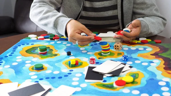 People Friends Family Play Board Game Together Fun Leisure Illustration — Stock Photo, Image