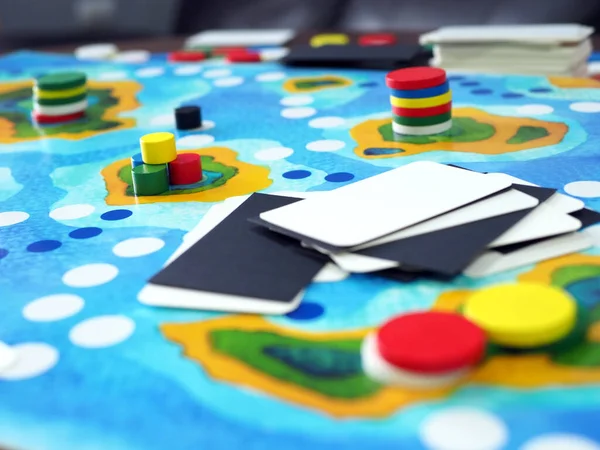 Brettspiel Spielen Tischplatte Abstrakte Strategie Spaß Businessplan Design Ausgewählter Fokus — Stockfoto