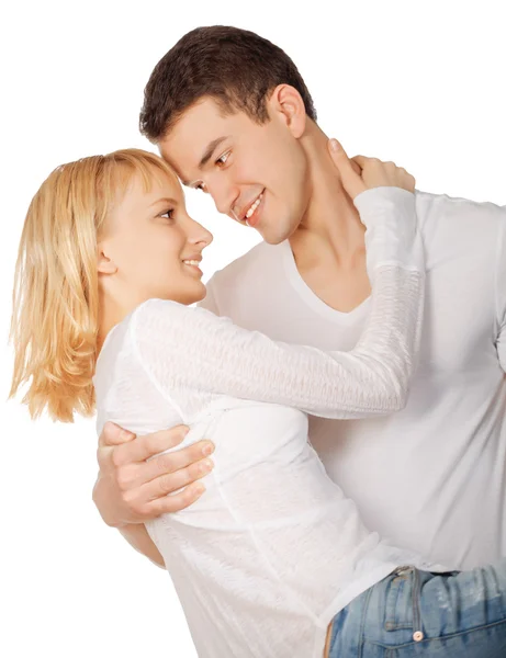 Young couple posing in the studio Royalty Free Stock Photos