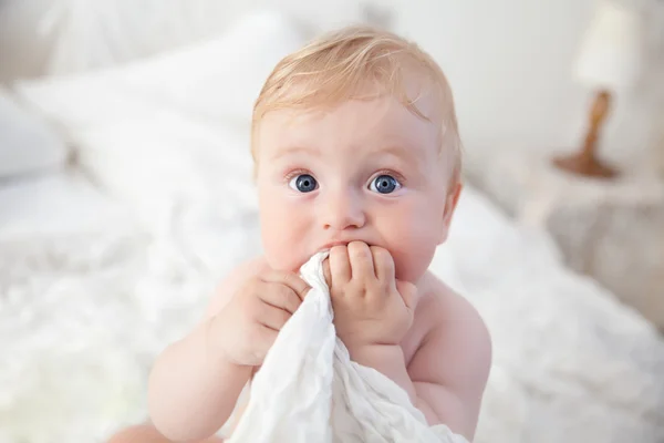 Adorable Little baby in the room Stock Picture