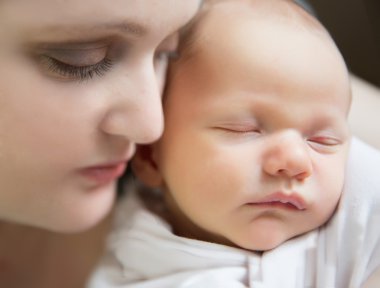 Güzel anne ve bebek.