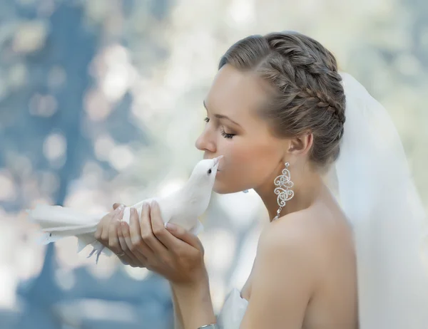 Bride and groom and wedding time — Stock Photo, Image