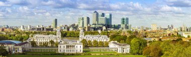 London, Greenwich Park and Canary Wharf clipart
