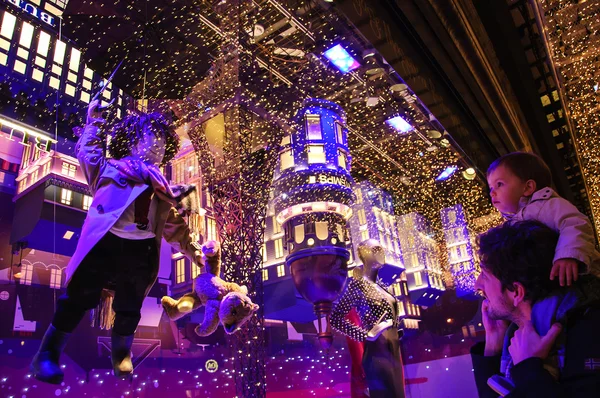 Christmas decoration of Printemps department store — Stock Photo, Image