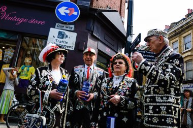 Pearly Kings and Queens raise funds for charity clipart