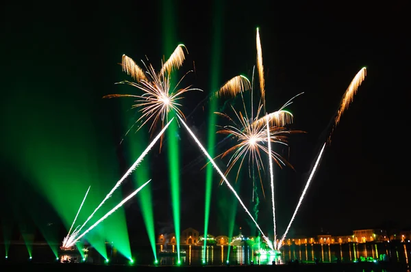 Fireworks during the Carnival celebration — Stock Photo, Image