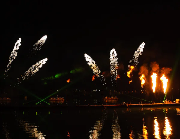 Fuegos artificiales durante la celebración del Carnaval —  Fotos de Stock