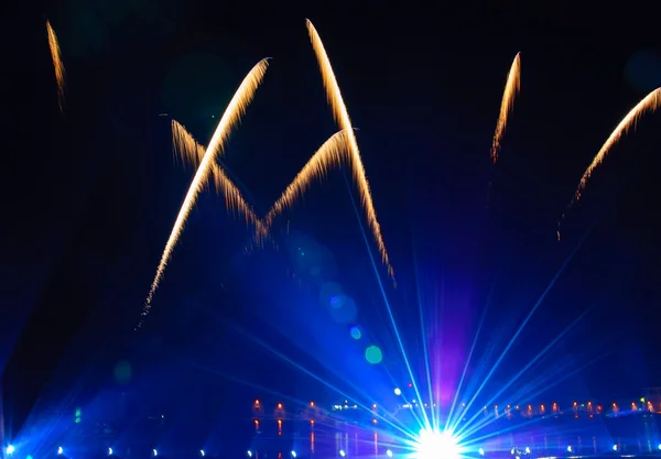 Fireworks during the Carnival celebration — Stock Photo, Image