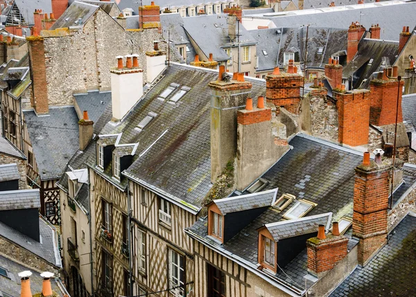 Dachy, średniowiecznego miasta Blois Dolina Loary (Val de Loire, Francja) — Zdjęcie stockowe