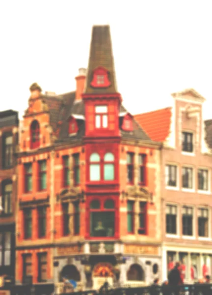 Amsterdam street. Blurred toned photo. — Stock Photo, Image