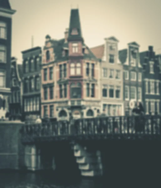 Amsterdam Sokak Bulanık Tonda Fotoğraf — Stok fotoğraf