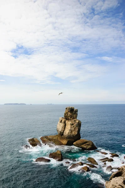 Lindas rochas na água. Costa atlântica perto de Peniche (Portugal) ). — Fotografia de Stock