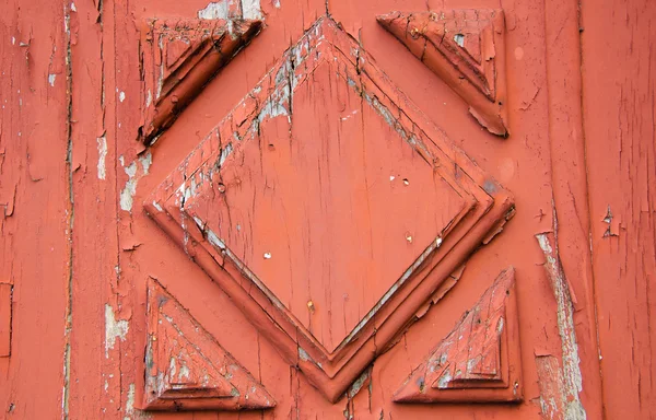 Weathered door with rhombus border frame. — Stock Photo, Image