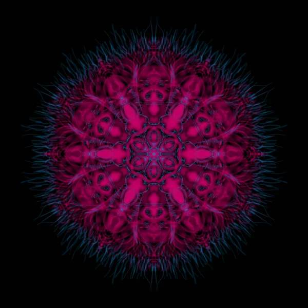 Handgetekende Doodle Mandala Etnische Mandala Met Kleurrijke Tribal Ornament — Stockfoto