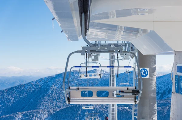 Chair lift for skiing — Stock Photo, Image