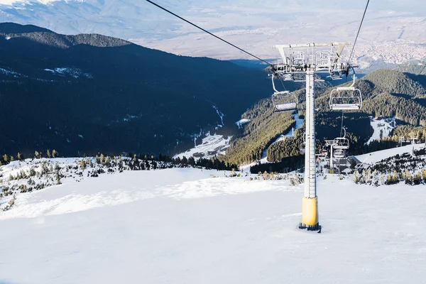 Stollift för skidåkning — Stockfoto