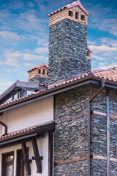 Gable house with a roof — Stock Photo, Image